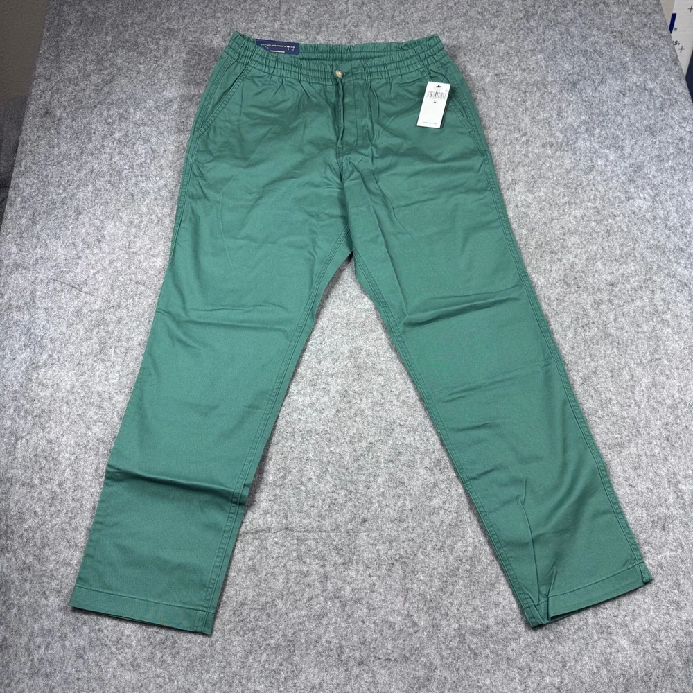 Polo Ralph Lauren Chino Pants Mens Md Green Classic Elastic Waist  MSRP $115 NEW